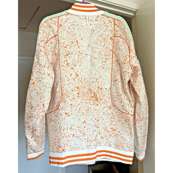 Puma x Daily Paper Cricket Jacket Long Sleeve L White Orange Green Logo Pattern - Picture 4 of 15